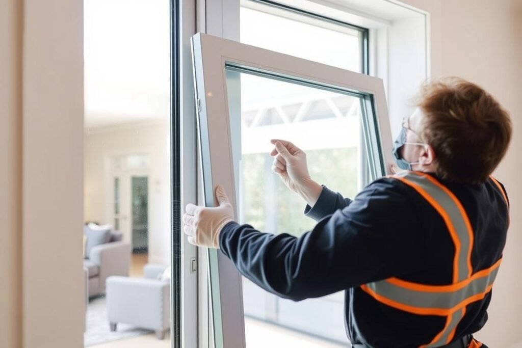 Double-pane insulated glass installation in a Bethesda, MD home