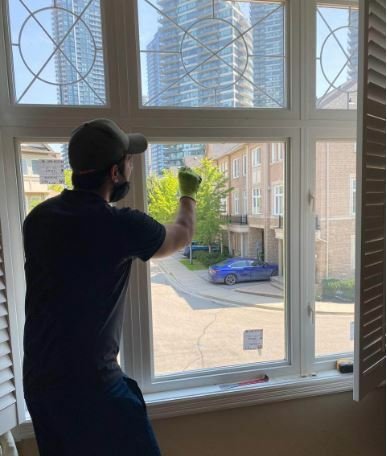 A neatly dressed team of glass repair experts at the Quick Glass Repair workshop carefully inspects and repairs a cracked windowpane. The scene is bathed in warm, natural light that highlights their focus and precision as they use specialized tools and safety equipment. In the background, a display of various glass products showcases their comprehensive range of services. The overall atmosphere conveys professionalism and emphasizes the importance of providing reliable emergency glass repair solutions. A neatly dressed team of glass repair experts at the Quick Glass Repair workshop carefully inspects and repairs a cracked windowpane. The scene is bathed in warm, natural light that highlights their focus and precision as they use specialized tools and safety equipment. In the background, a display of various glass products showcases their comprehensive range of services. The overall atmosphere conveys professionalism and emphasizes the importance of providing reliable emergency glass repair solutions.