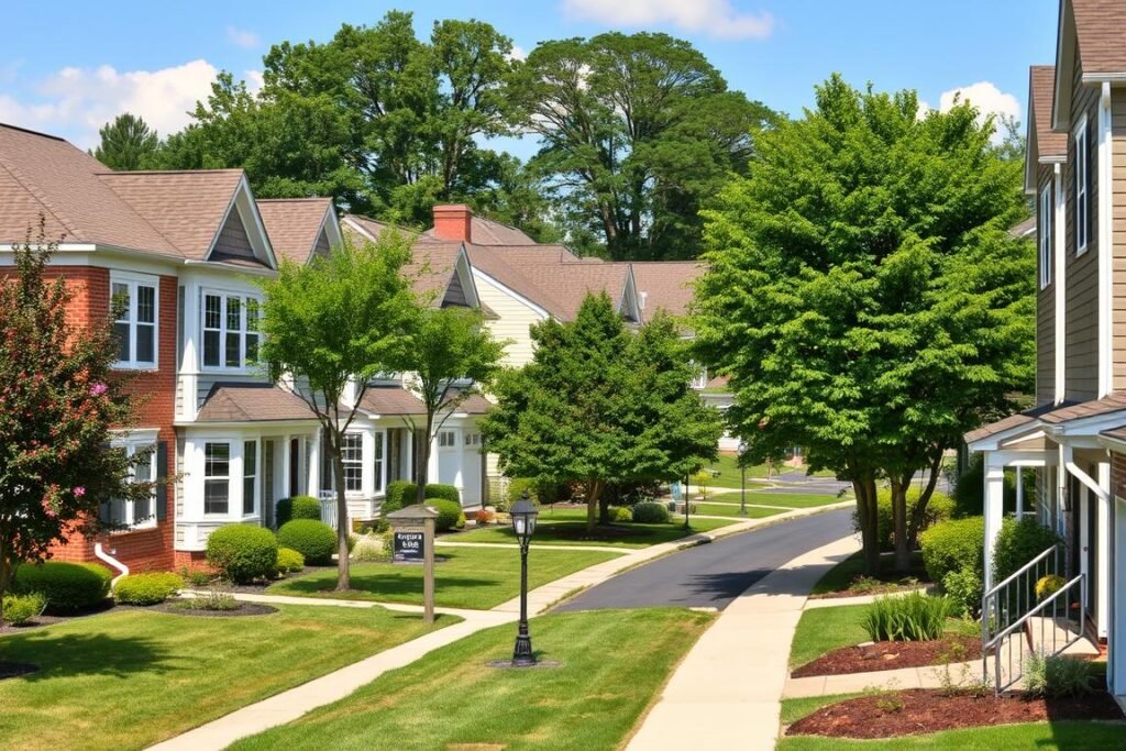 Maryland suburban homes representing Summer Window Installation and Glass Repair Promotion service area