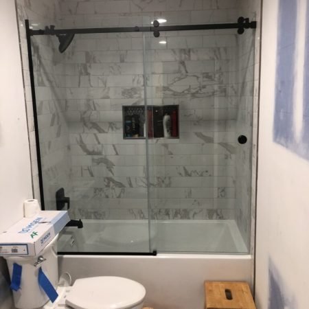 Shower door glass replacement